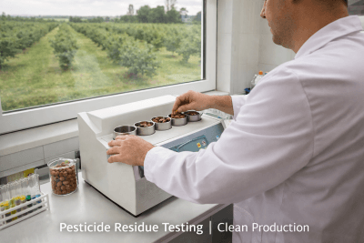 laboratorijsko testiranje lešnika na pesticide u Divcima kod Valjeva