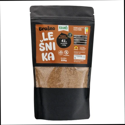 Kranči bra&scaron;no od le&scaron;nika iz Le&scaron;nikovca, 250g, laboratorijski potvrđeno 41g proteina/100g, bez glutena, Le&scaron;nikovac